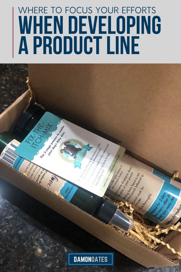 New MuttScrub product line in a shipping box.